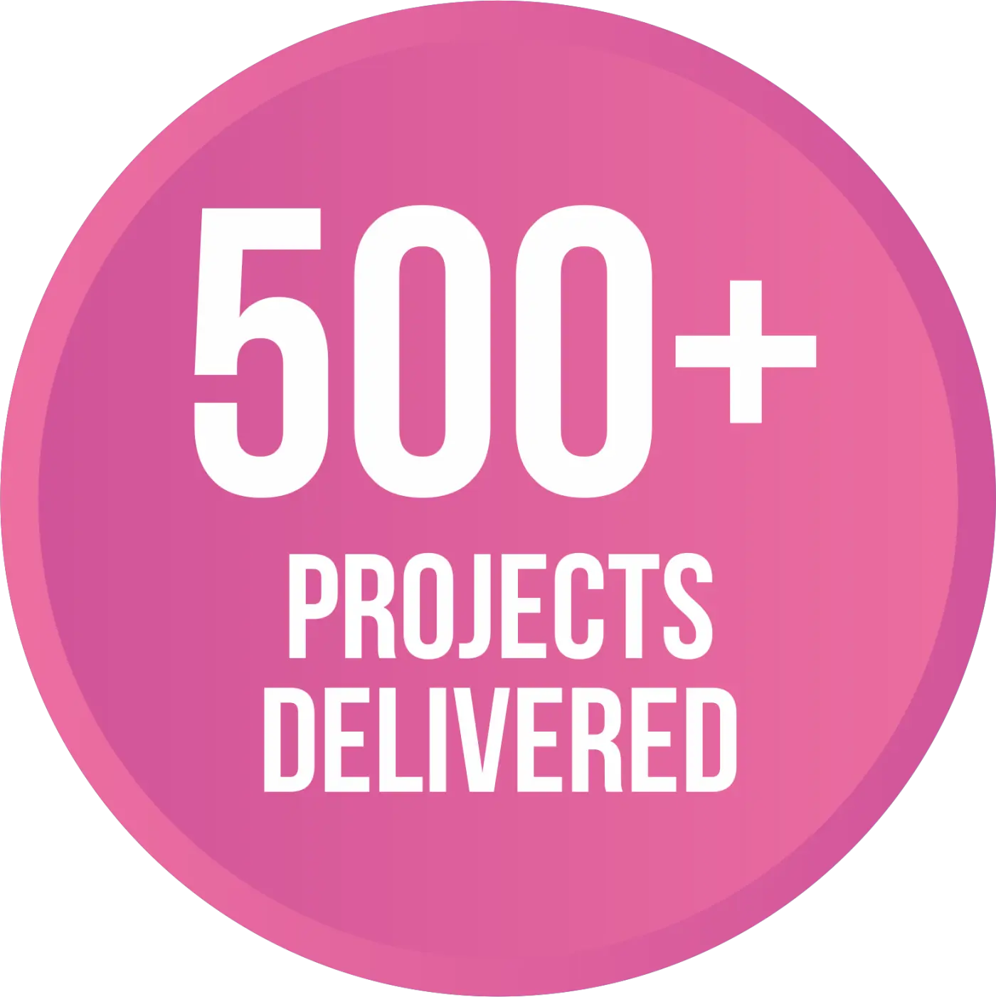 500+ Projects Delivered